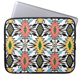 Funda Para Portátil Fondo de patrón ornamental africano tribal sin ma