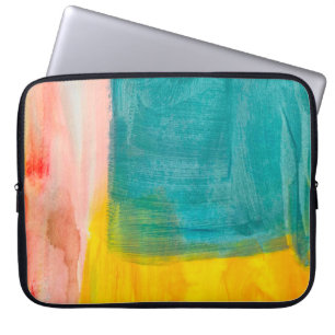 Funda Para Portátil Fondo De Pintura De Arte Abstracto Colorido. Moder