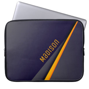 Funda Para Portátil Fondo de resumen azul oscuro y personalización