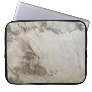 Funda Para Portátil Fondo de textura de piedra de mármol marrón claro.