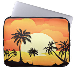 Funda Para Portátil Fondo de verano con palmeras-32134