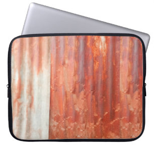 Funda Para Portátil Fondo de zinc antiguo en estilo vintage. Muro raya