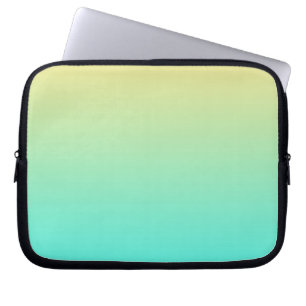 Funda Para Portátil Fondo degradado pastel turquesa amarillo