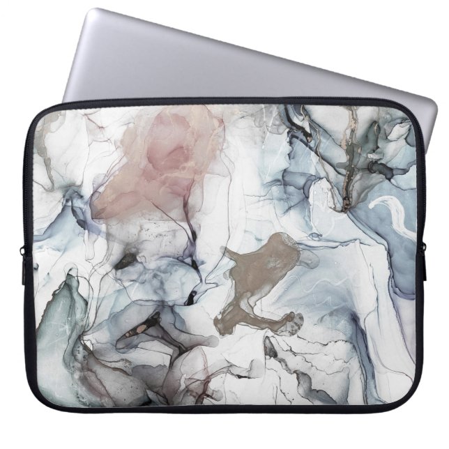 Funda Para Portátil Fondo del Alcohol. Manchas grises y negras. Ice Ba (Frente)