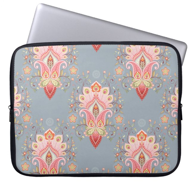 Funda Para Portátil Fondo del Feather Peacock Oriental (Frente)