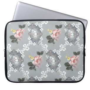 Funda Para Portátil Fondo floral vintage