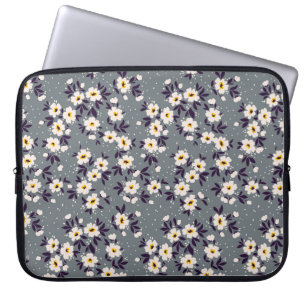 Funda Para Portátil Fondo floral vintage. Flores sin foco