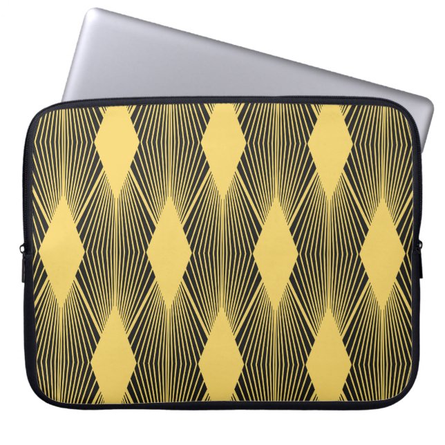 Funda Para Portátil Fondo geométrico abstracto Art Deco (Frente)
