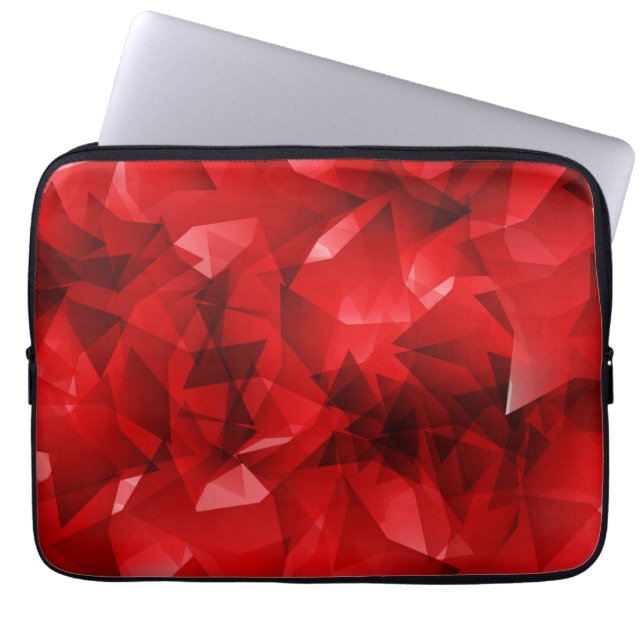 Funda Para Portátil Fondo geométrico abstracto rojo-51083 (Frente)