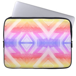 Funda Para Portátil Fondo geométrico de acuarela abstracta envolvente