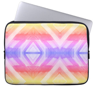 Funda Para Portátil Fondo geométrico de acuarela abstracta envolvente