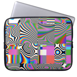 Funda Para Portátil Fondo geométrico de resumen digital vibrante