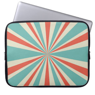 Funda Para Portátil Fondo horizontal retro de luz solar. Rojo pálido y