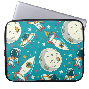 Funda Para Portátil Fondo incomparable con astronautas adorables, p