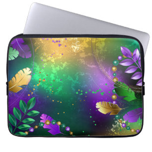 Funda Para Portátil Fondo irlandés mardi gras con cuentas
