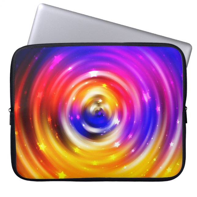 Funda Para Portátil fondo multicolor abstracto. círculo brillante (Frente)