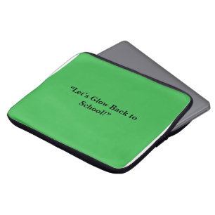 Funda Para Portátil Fondo plano verde neón - Textura escolar