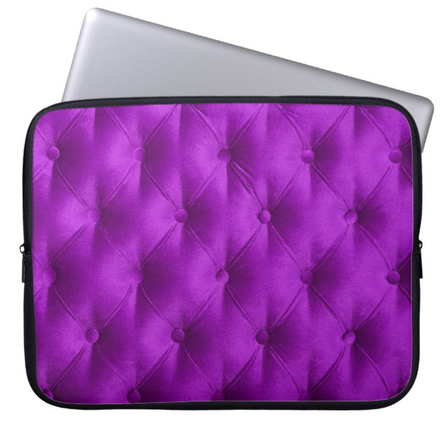 Funda Para Portátil Fondo textil violeta de terciopelo violeta, (Frente)