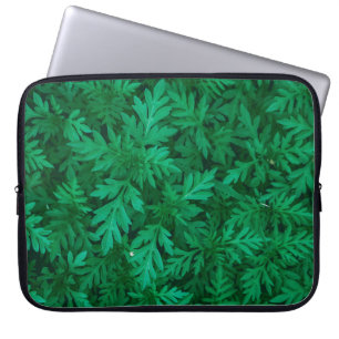 Funda Para Portátil Fondo verde natural de hojas verdes abstractas