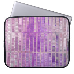 Funda Para Portátil Fondo violeta de mosaico abstracto brillante con g