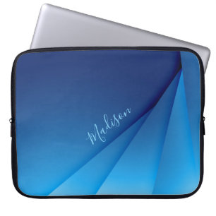 Funda Para Portátil Fondo y personalización del resumen azul brillant