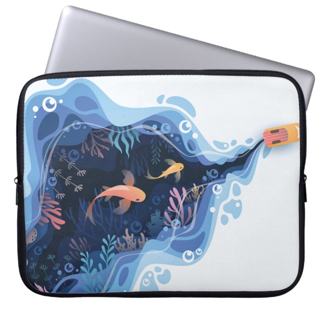 Funda Para Portátil Forma de capas de peces (Frente)