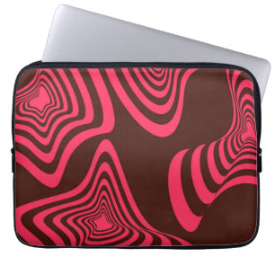 Funda Para Portátil Forma geométrica abstracta rosa, óptica, de moda y