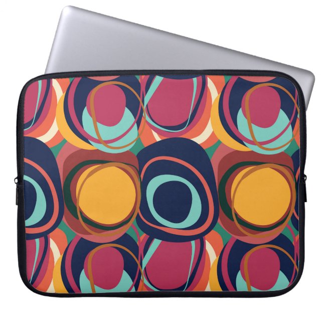 Funda Para Portátil Forma Natural Sin Maravilla: Bella Círculo Abstrac (Frente)