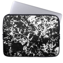 Funda Para Portátil Formación de hielo abstracto en blanco y negro