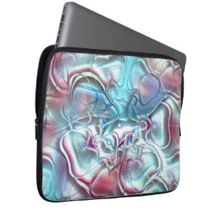 Funda Para Portátil Formas abstractas en vidrio sobre textura arenosa