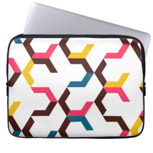 Funda Para Portátil Formas de flecha de chevron coloridas, modernas y