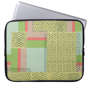 Funda Para Portátil Formas Geométricas: Patrón de trazo de pincel.