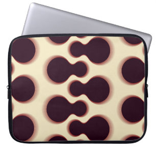 Funda Para Portátil Formas globulares espinosas, patrones de tonos mar