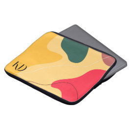 Funda Para Portátil Formas orgánicas coloridas fondo abstracto