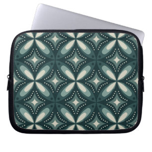 Funda Para Portátil formas verdes retro