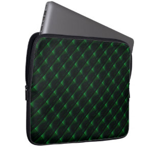 Funda Para Portátil Formas verdes y claras oscuras con ilusión luminos