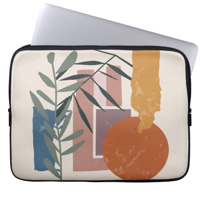 Funda Para Portátil Formas Y Palabras Ahumadas (Frente)