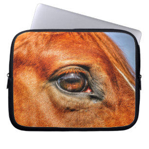 Funda Para Portátil Foto de amante de los animales de ojos de Red Dun