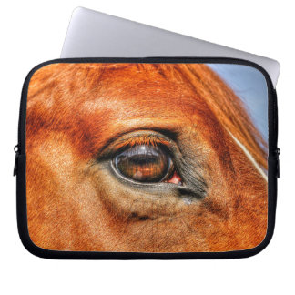 Funda Para Portátil Foto de amante de los animales de ojos de Red Dun