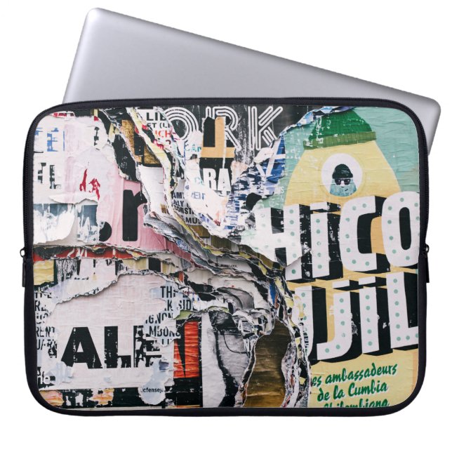 Funda Para Portátil Foto de cierre de papeles rotos (Frente)