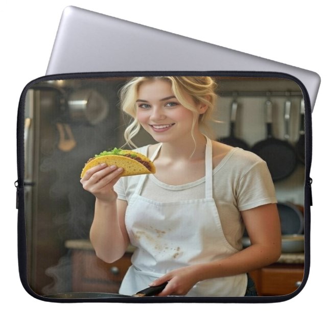 Funda Para Portátil Foto de comer tacos personalizar (Frente)