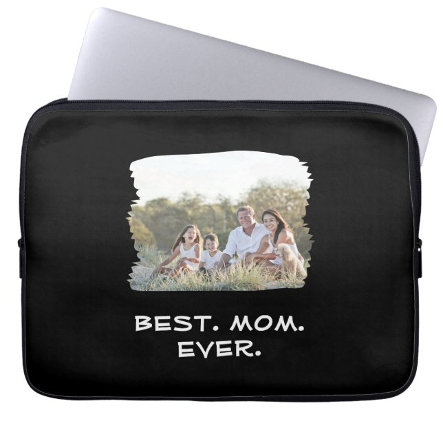 Funda Para Portátil Foto de familia personalizado del Día de la Madre (Frente)