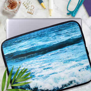 Funda Para Portátil Foto de olas de océano turquesa de Hawái tropical