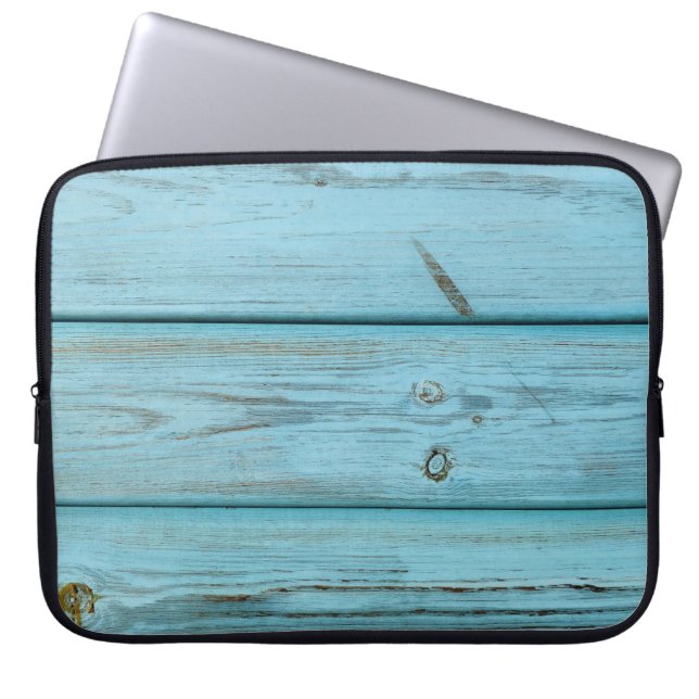 Funda Para Portátil Foto de primer plano de tablas verdes (Frente)