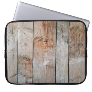 Funda Para Portátil Foto de primer plano del panel de madera