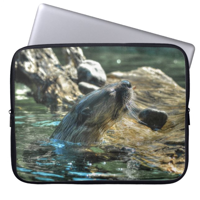 Funda Para Portátil Foto de vida silvestre de River Otter (Frente)