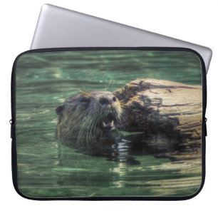 Funda Para Portátil Foto de vida silvestre de River Otter