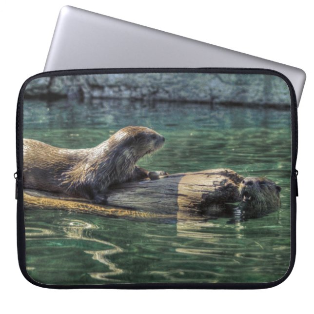 Funda Para Portátil Foto de vida silvestre de River Otter (Frente)
