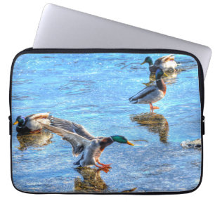 Funda Para Portátil Foto de vida silvestre Mallard Duck para amantes d