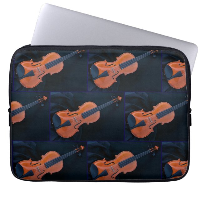 Funda Para Portátil Foto de violín en primer plano (Frente)